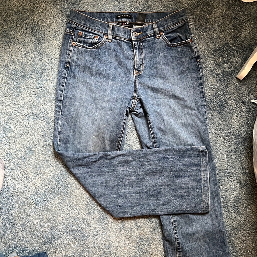 90s low rise, straight leg jeans
